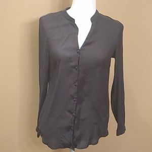 5 for $20! H&M Blue Long Sleeve Blouse
